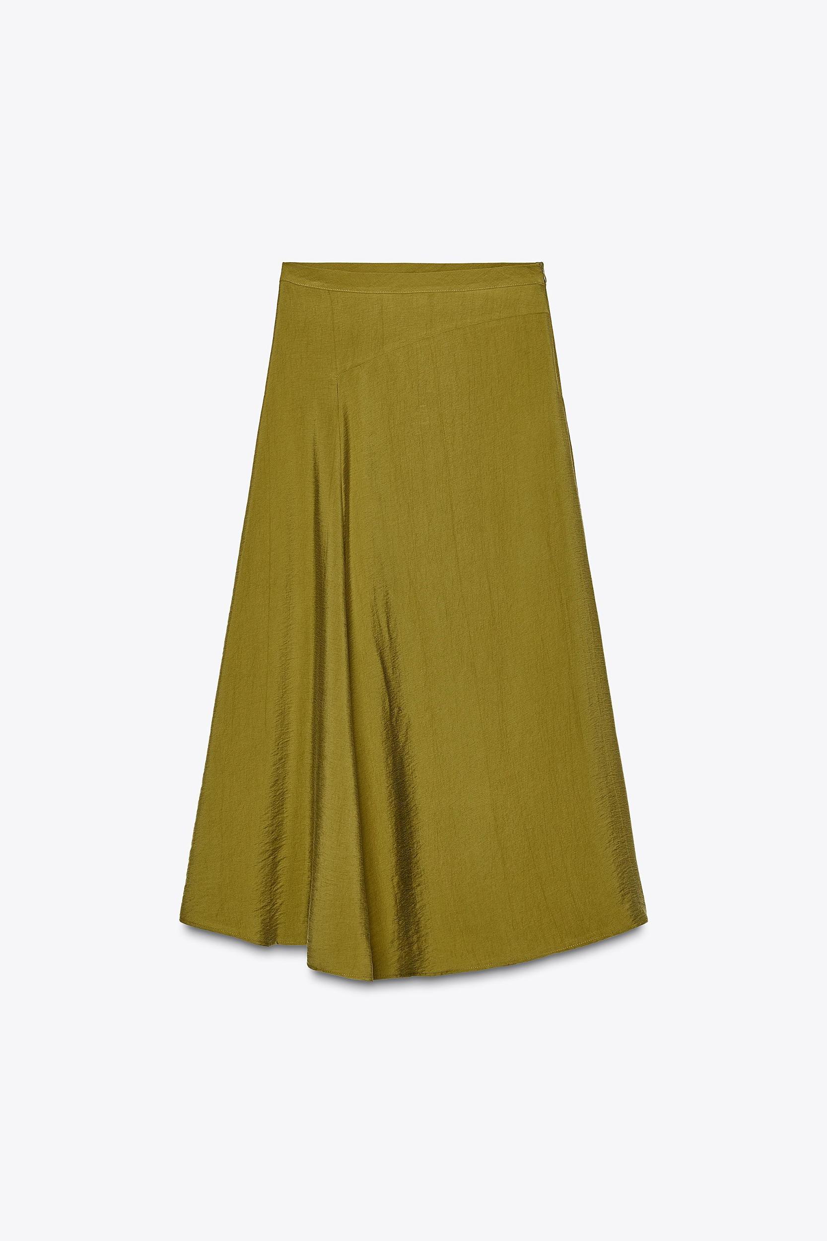 ASYMMETRIC MIDI SKIRT Product Image