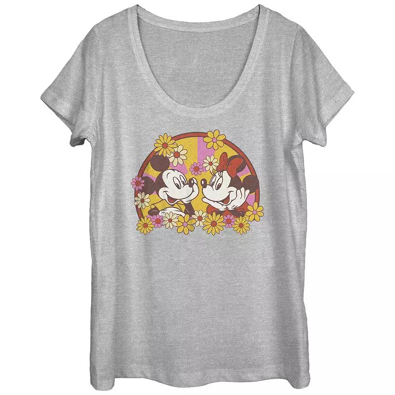 Disney's Mickey Mouse Scoop Neck Juniors' Graphic Tee, Women's,  Product Image