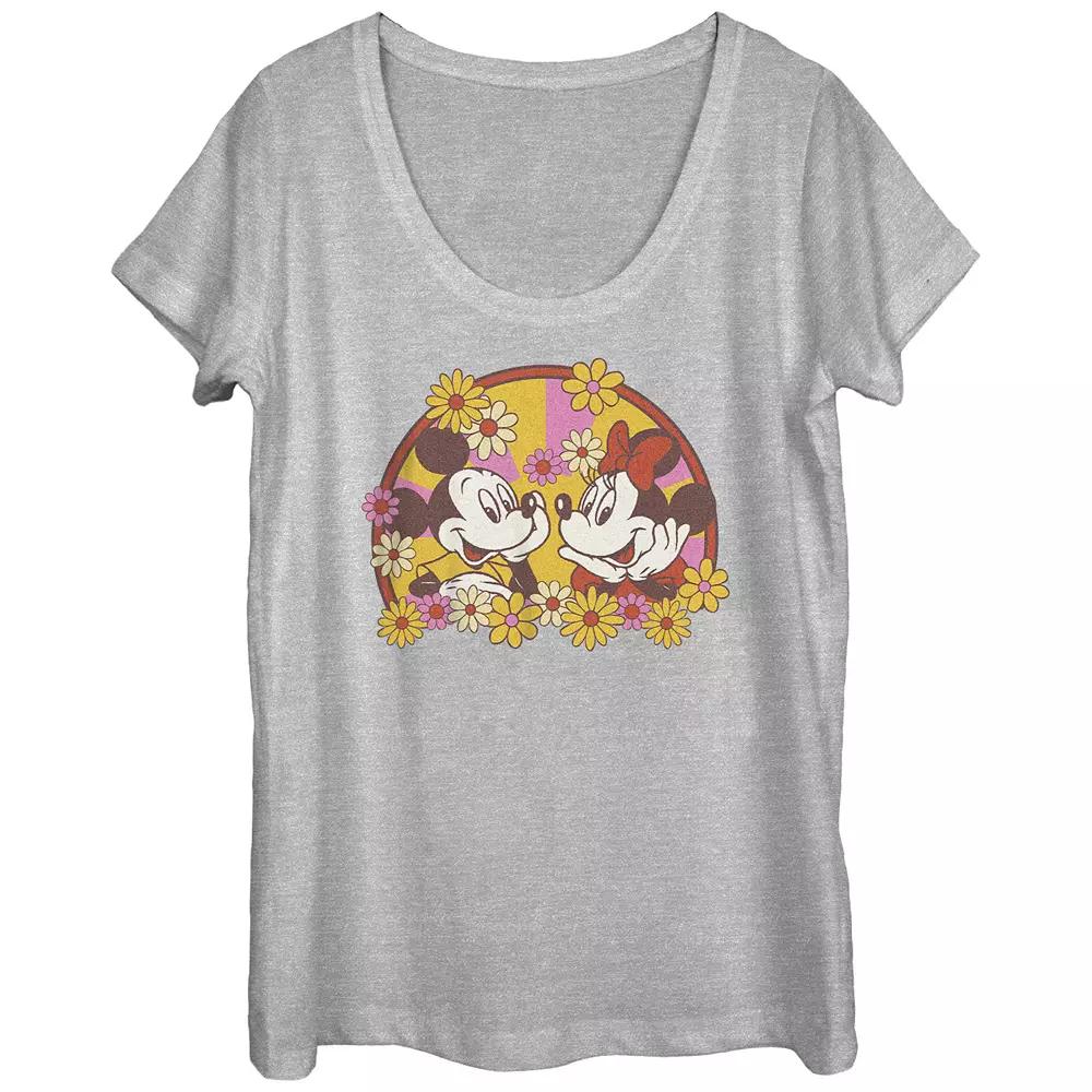 Disney's Mickey Mouse Scoop Neck Juniors' Graphic Tee, Women's,  Product Image