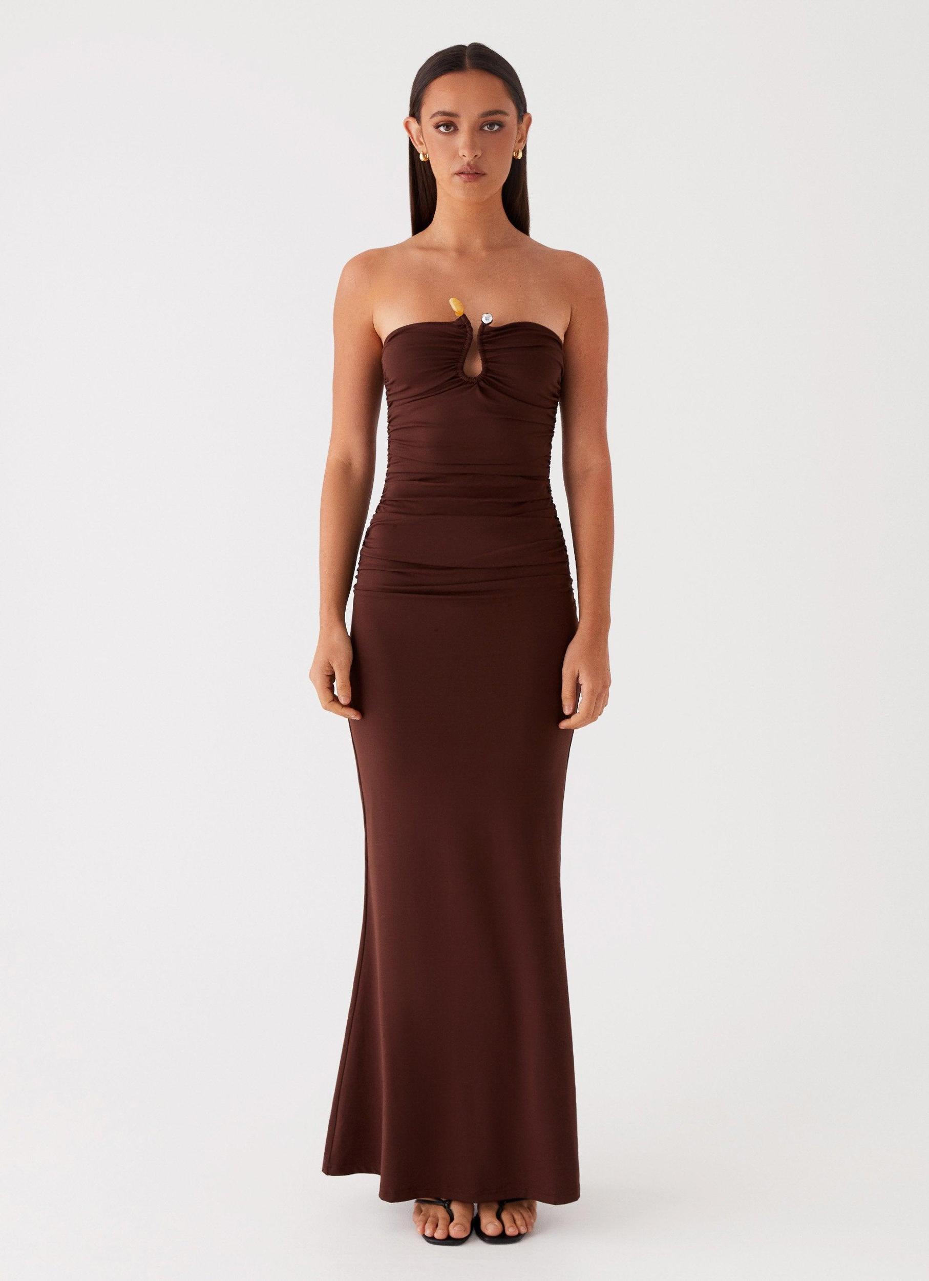 Rudy Maxi Dress - Brown Product Image