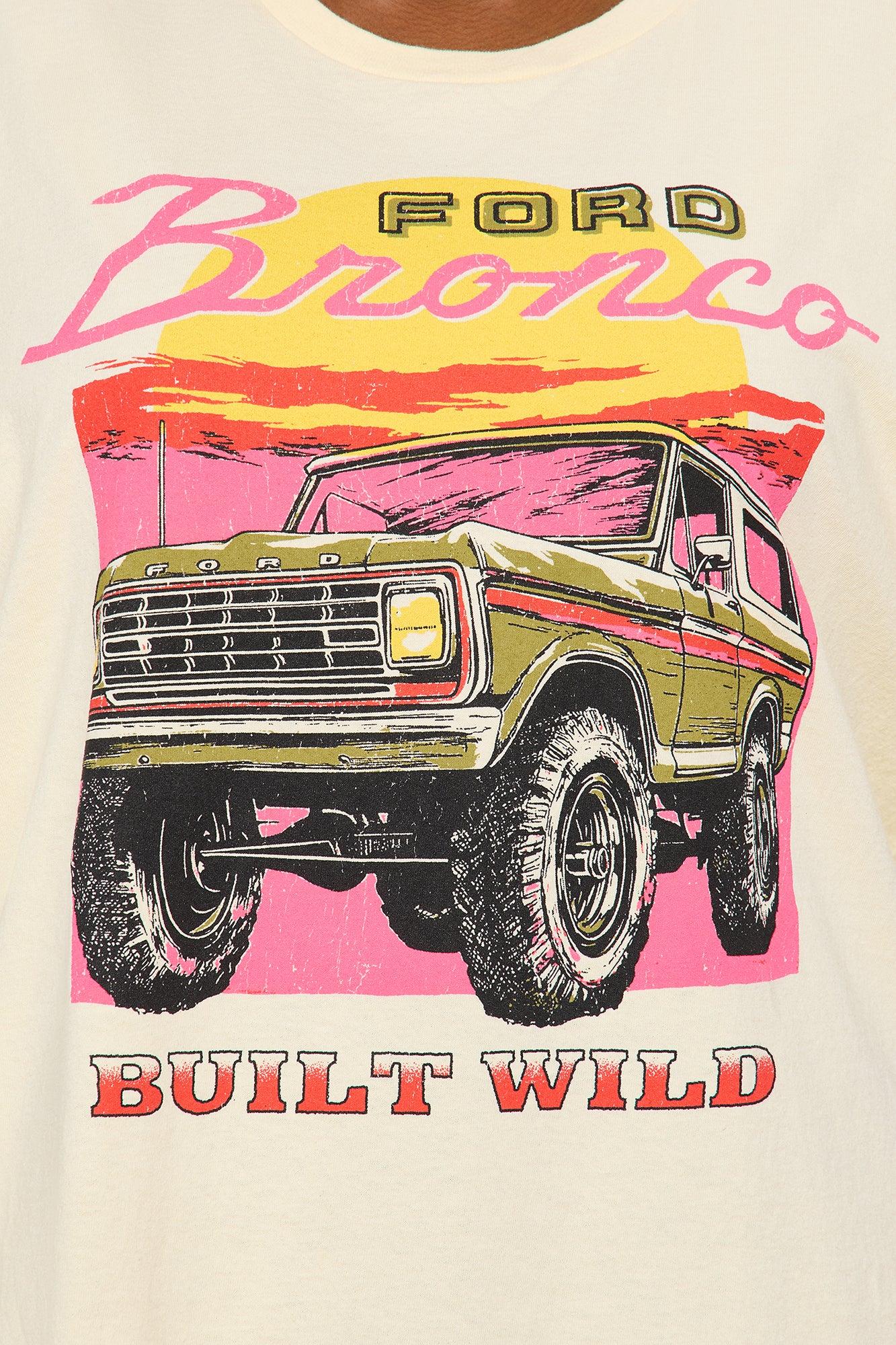 Bronco Wild Washed Oversized Tee - Yellow Product Image
