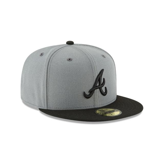 Atlanta Braves Storm Gray Basic 59FIFTY Fitted Hat Male Product Image