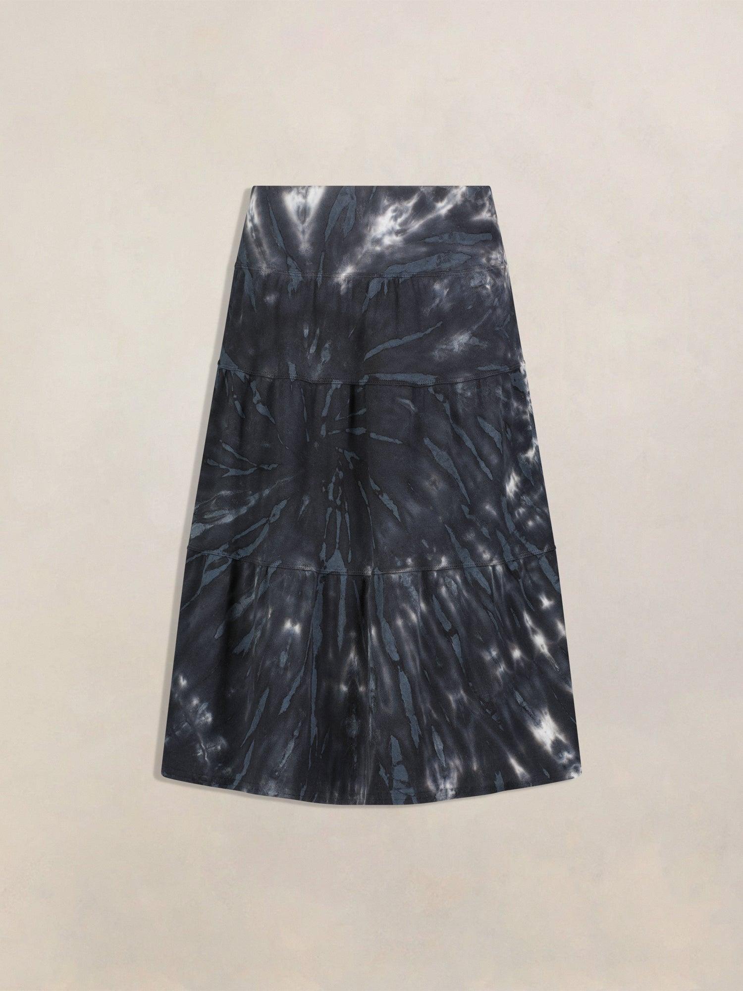 Hard Tail Tiered Knee Length Skirt T-229 Product Image