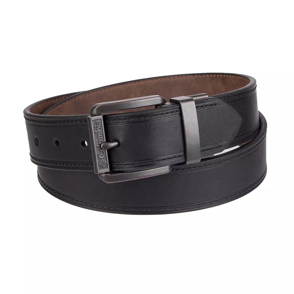 Men's Columbia Reversible Casual Leather Belt, Size: Large, Black Brown Product Image