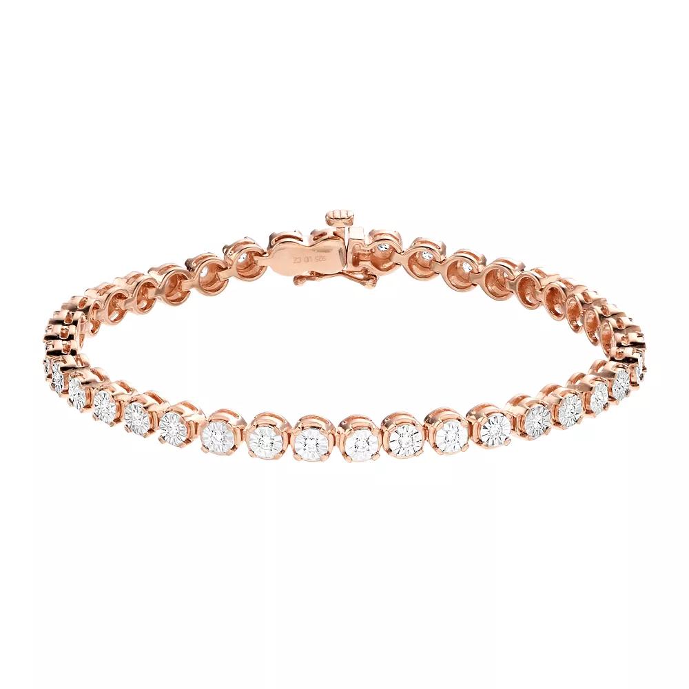 Diamond Brilliance 1/2 Carat T.W. Lab-Created Diamond Bracelet, Women's, Size: 7", Pink Tone Product Image