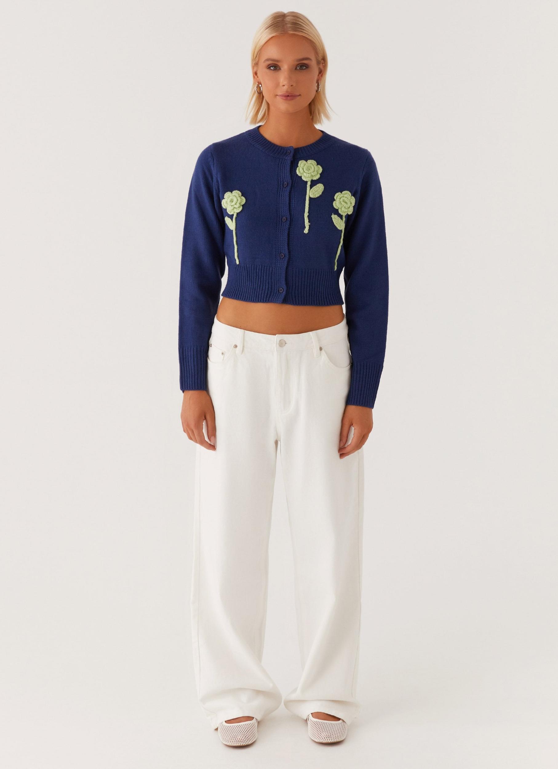 Everest Knit Cardigan - Navy Product Image