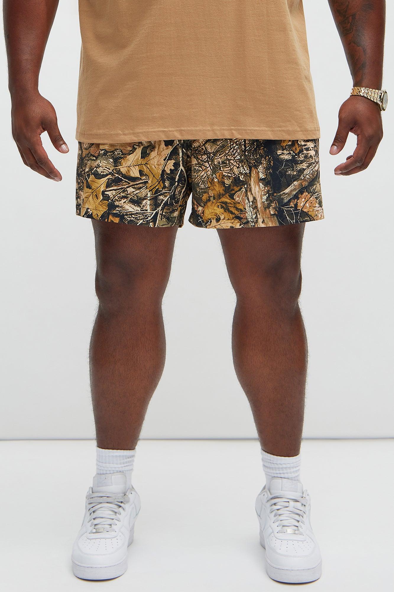 Real Tree Camo Montez Stretch Swim Mid Trunk - Brown/combo Product Image