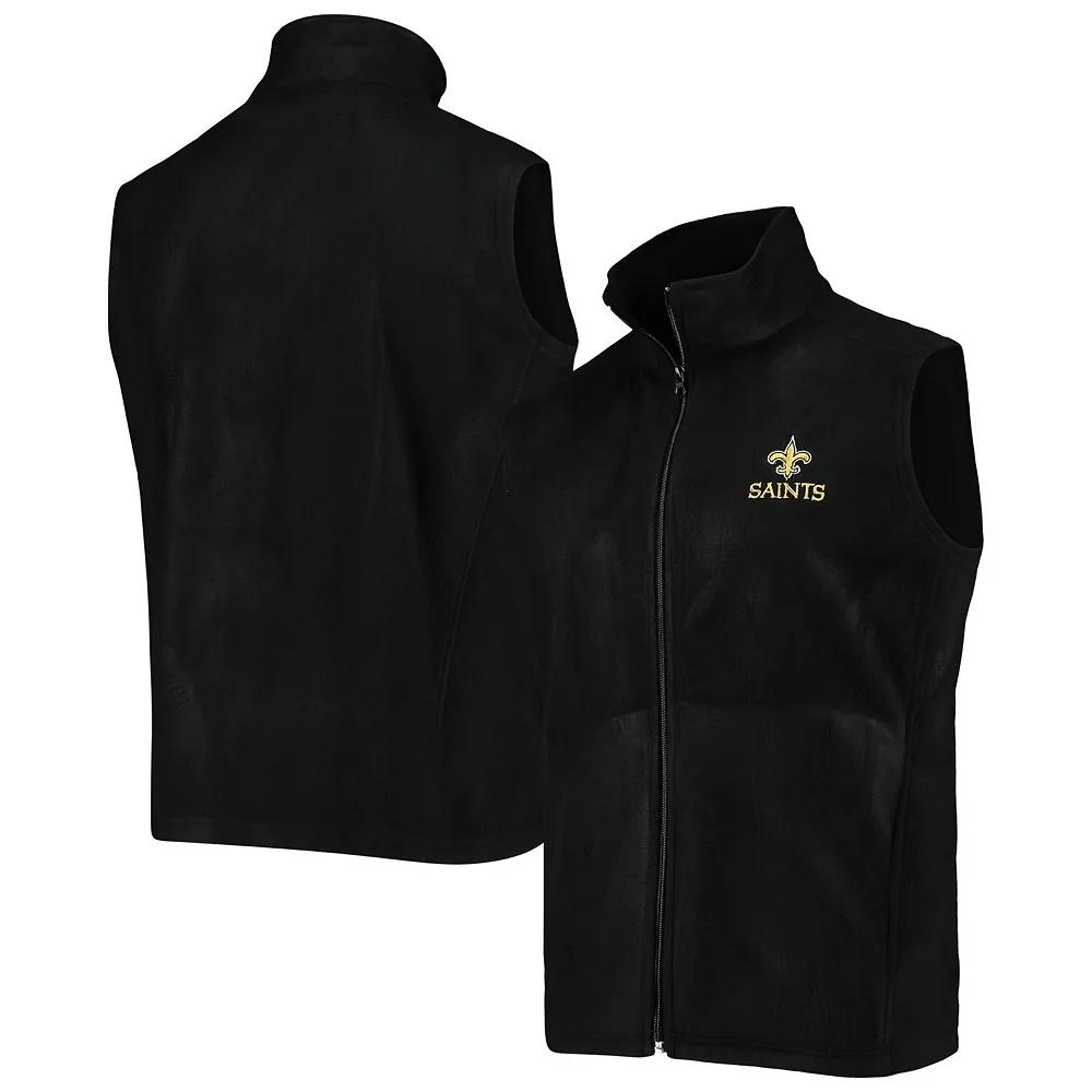 Men's Black New Orleans Saints Houston Fleece Full-Zip Vest,  Product Image
