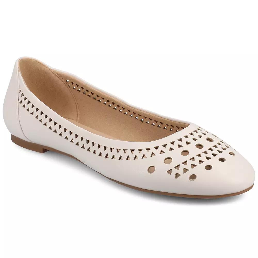Journee Kamrah Women's Cut Out Round Toe Dress Flats,  Product Image
