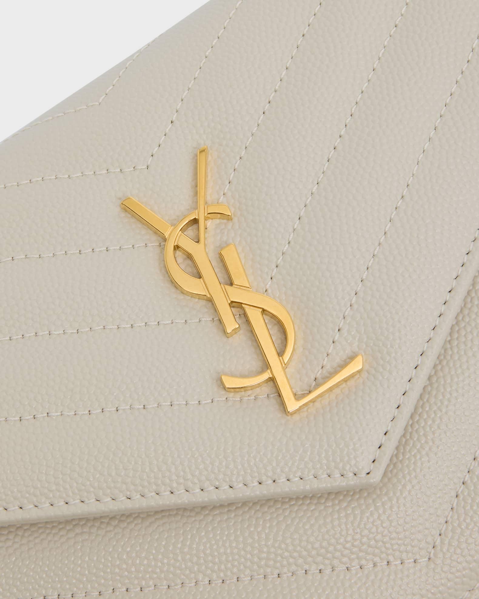 YSL Monogram Small Wallet on Chain in Grained Leather Product Image