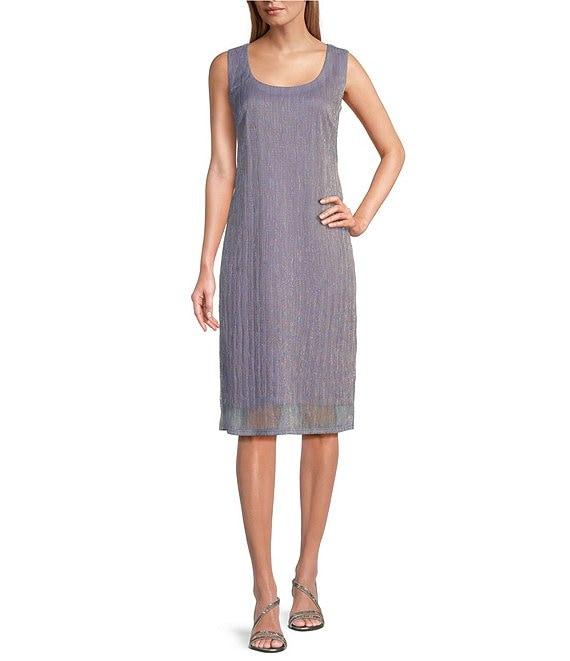 R & M Richards 3/4 Sleeve Crinkled Jacket Dress Product Image