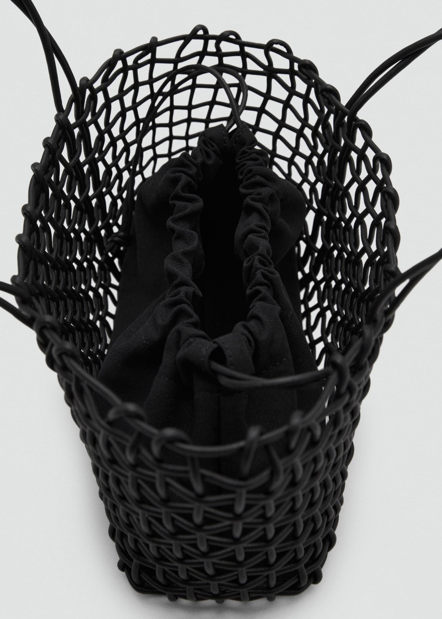 Medium woven shoulder bag - Women | MANGO USA Product Image