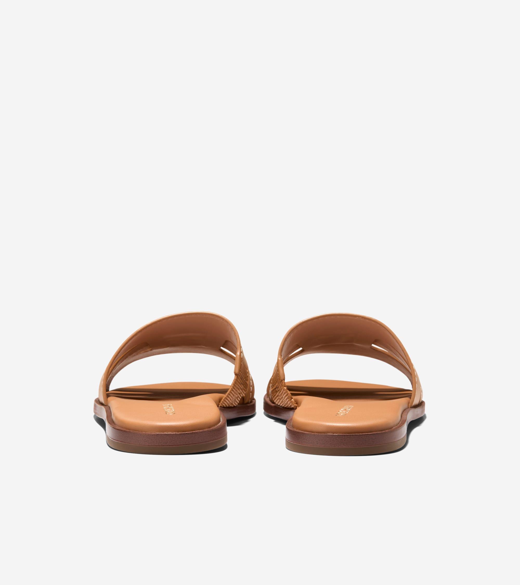 Women's Flynn Slotted Slides in Beige Or Khaki | Cole Haan Product Image