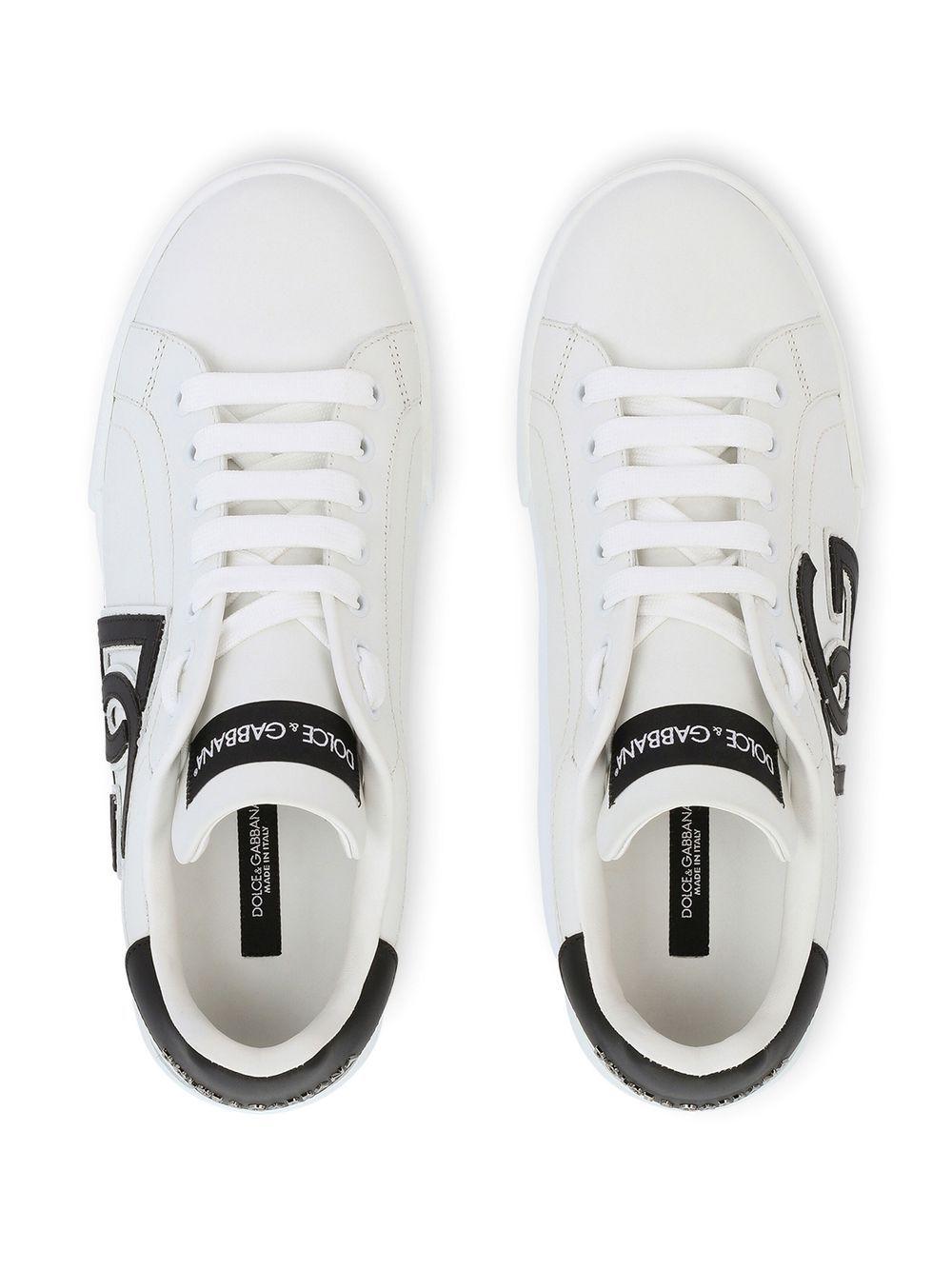 Portofino logo-tag leather sneakers Product Image