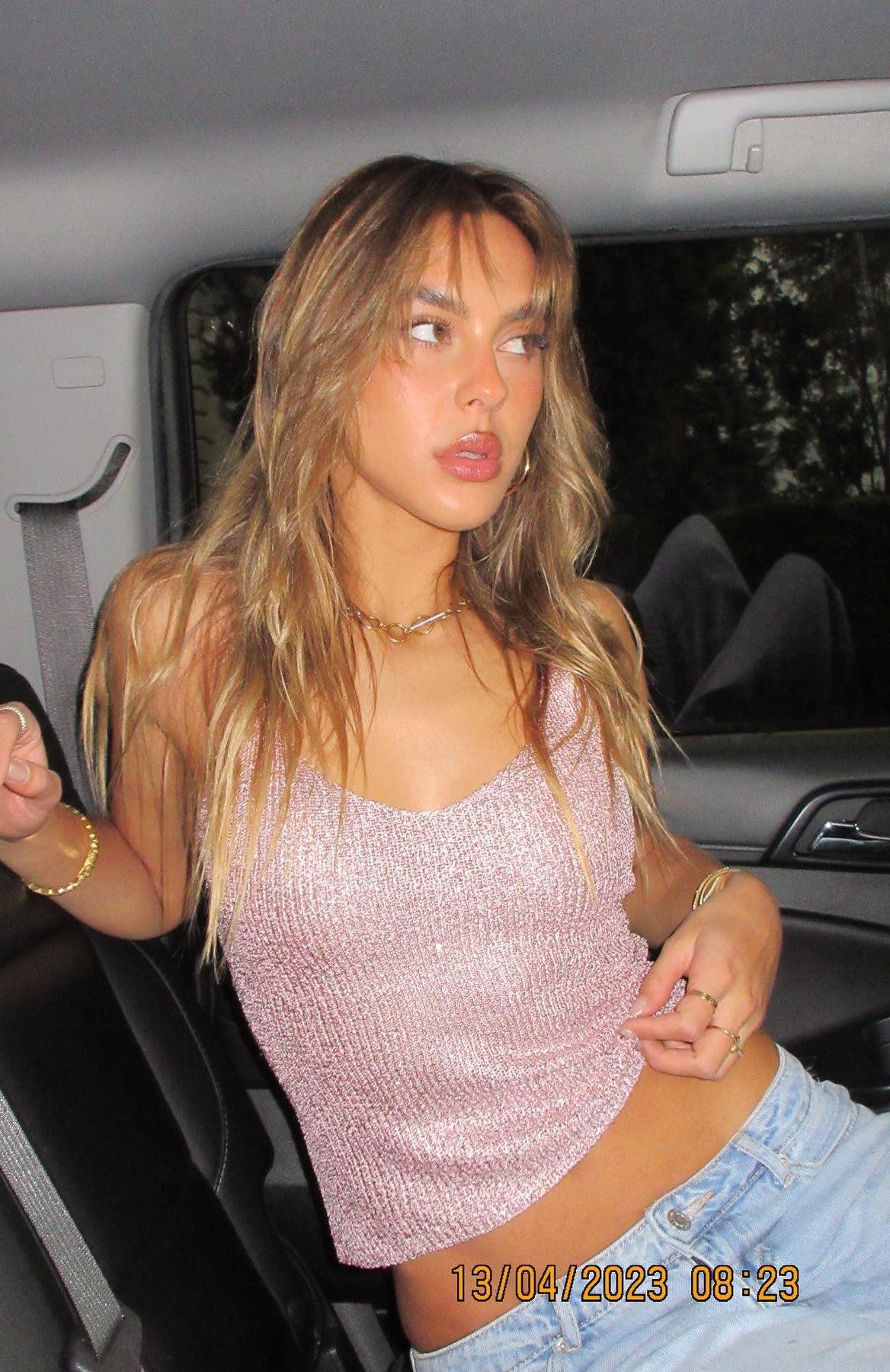 Love Galore Sequin Knit Top Pink Product Image