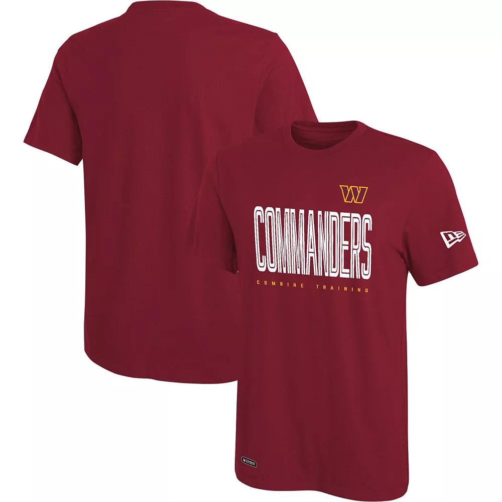 Men's New Era Burgundy Washington Commanders Combine Authentic Training Huddle Up T-Shirt, Size: Large, Wft Med Re Product Image