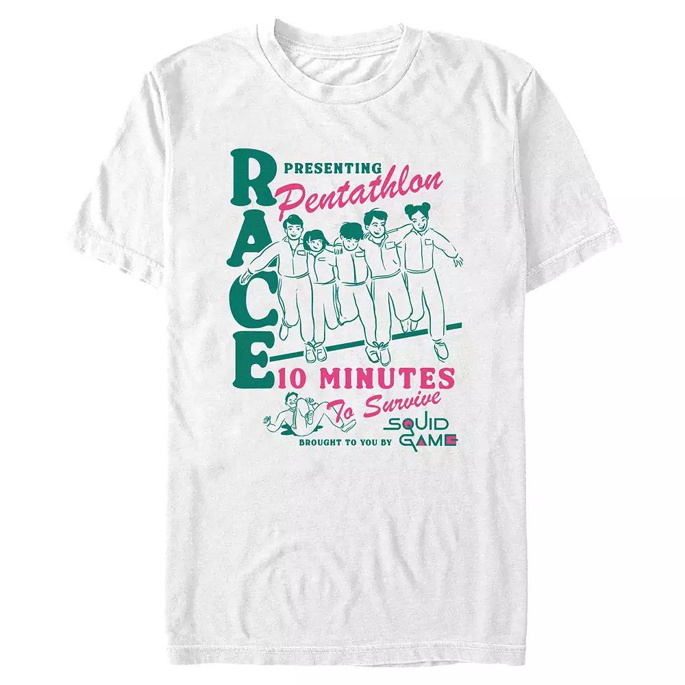 Men's Squid Game Presenting Pentathlon Race Graphic Tee,  Product Image