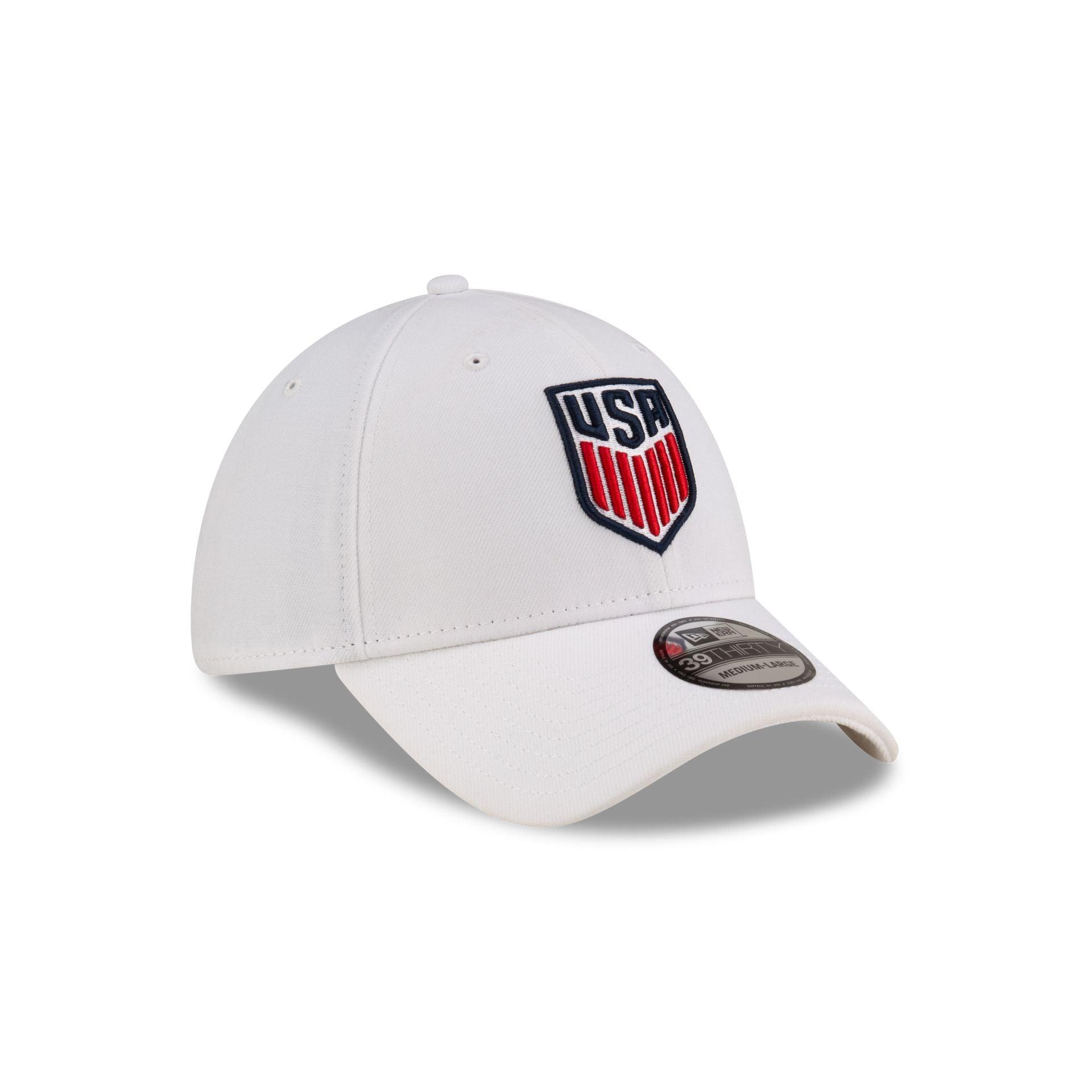 U.S. Soccer Men's National Team White 39THIRTY Stretch Fit Hat Male Product Image
