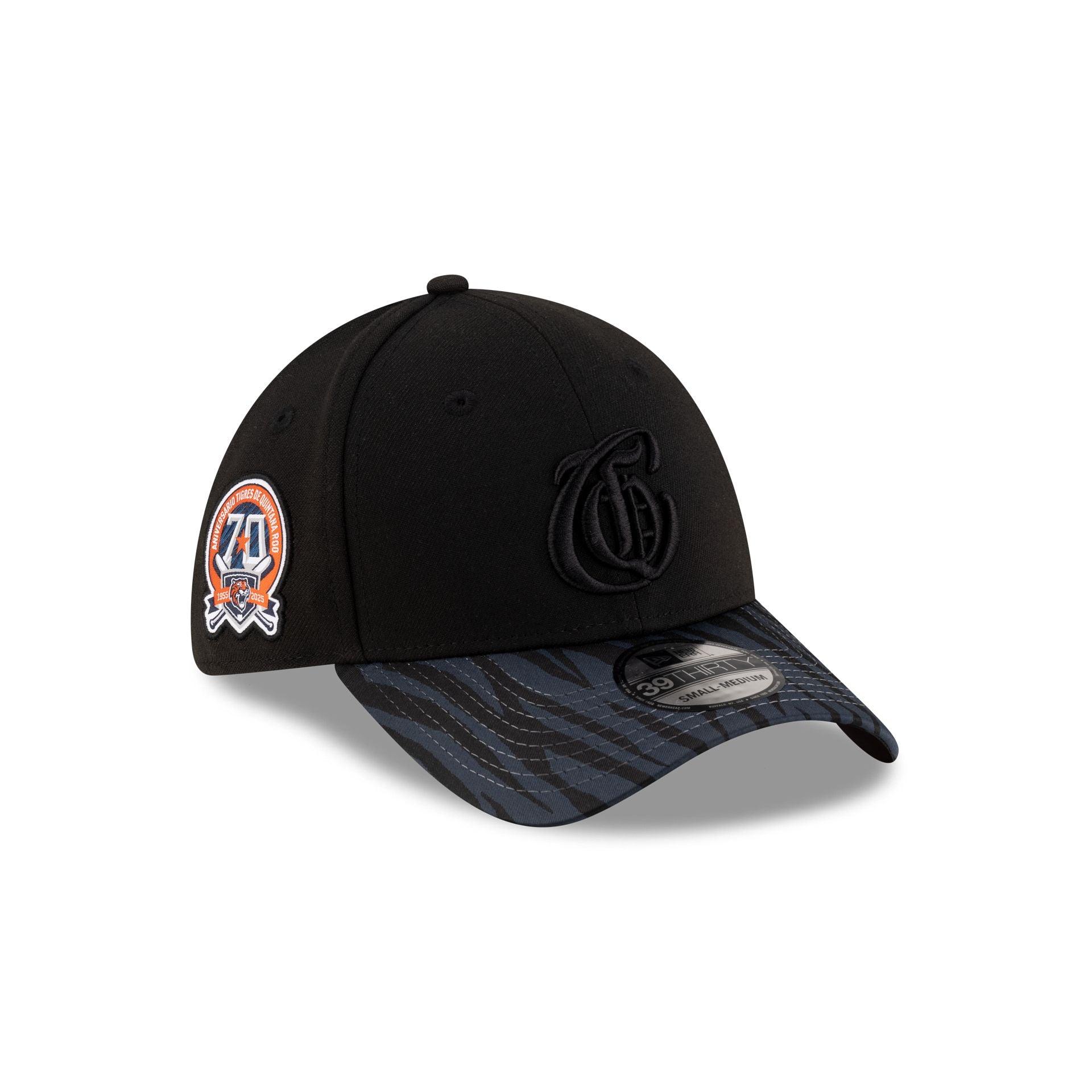 Tigres de Quintana Roo LMB 100th Anniversary Alt Black 39THIRTY Stretch Fit Hat Male Product Image