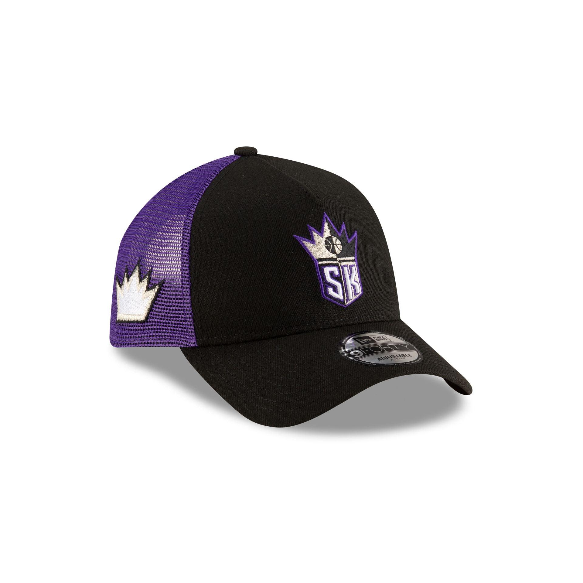 Sacramento Kings Classic Edition Black 9FORTY A-Frame Trucker Hat Male Product Image