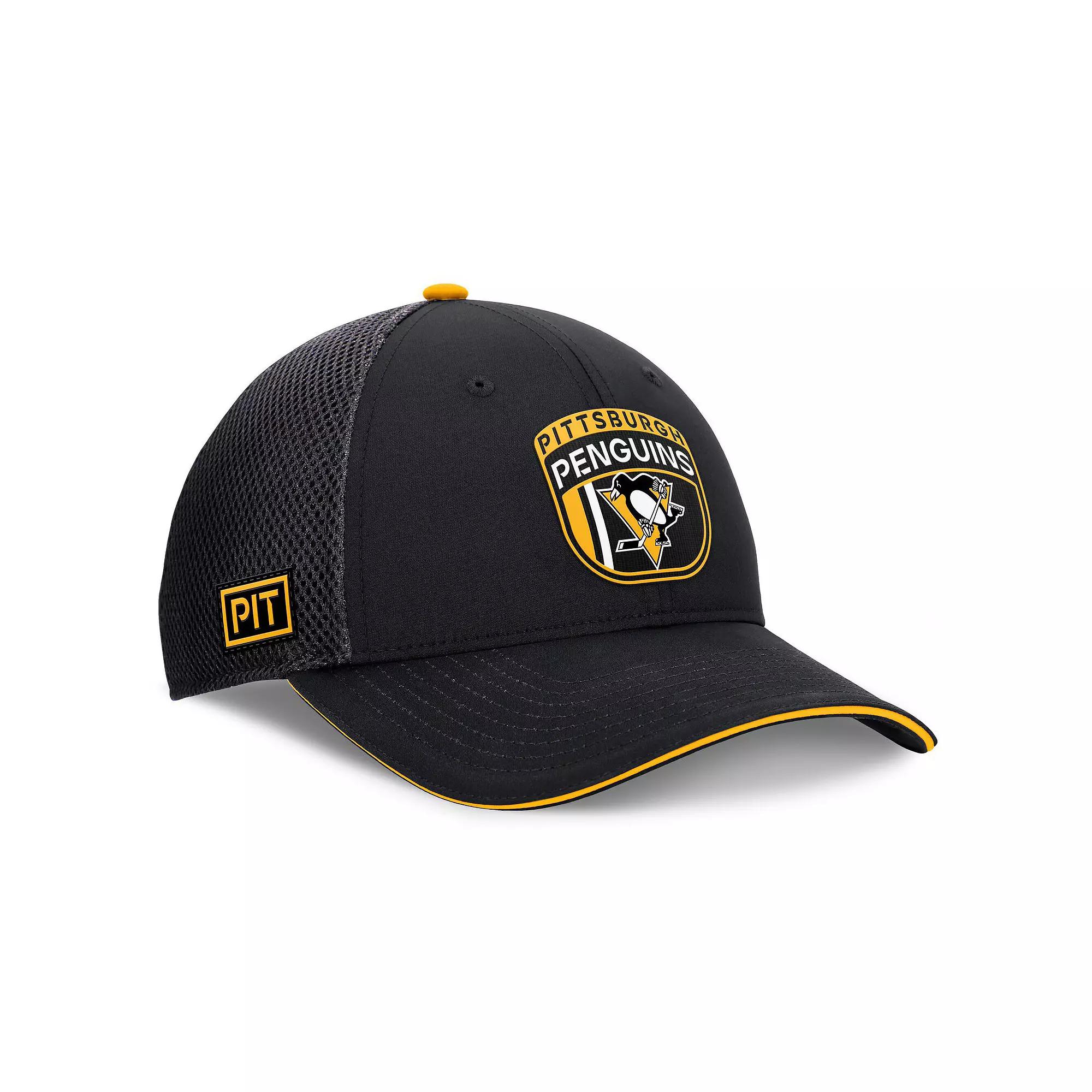 Men's Fanatics Black Pittsburgh Penguins 2024 NHL Draft On Stage Trucker Adjustable Hat Product Image