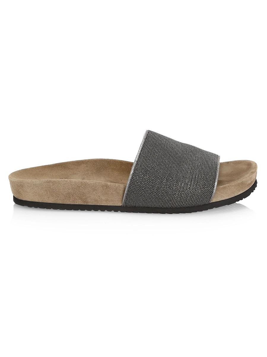 Womens Monili Suede Slides Product Image