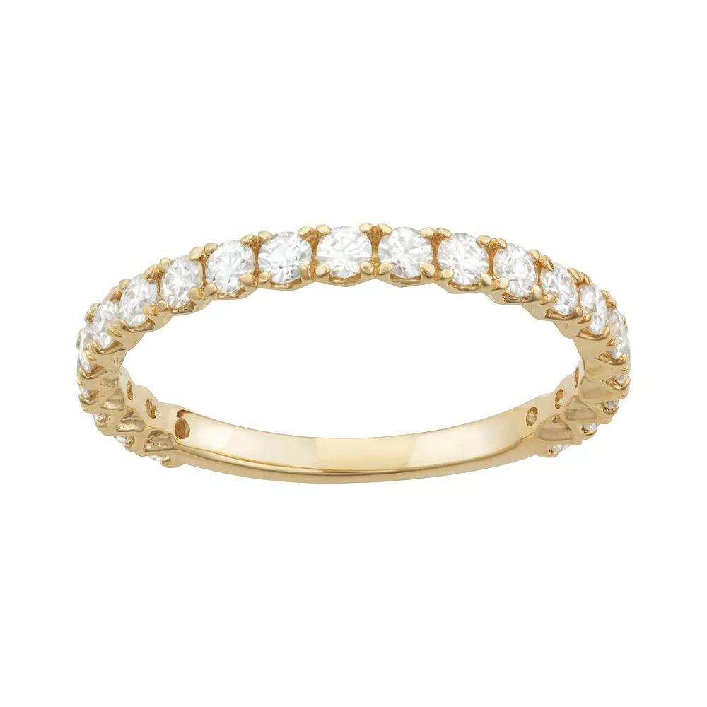 Charles & Colvard 14k Gold 3/4 Carat T.W. Lab-Created Moissanite Wedding Band, Women's, Size: 9, Yellow Product Image