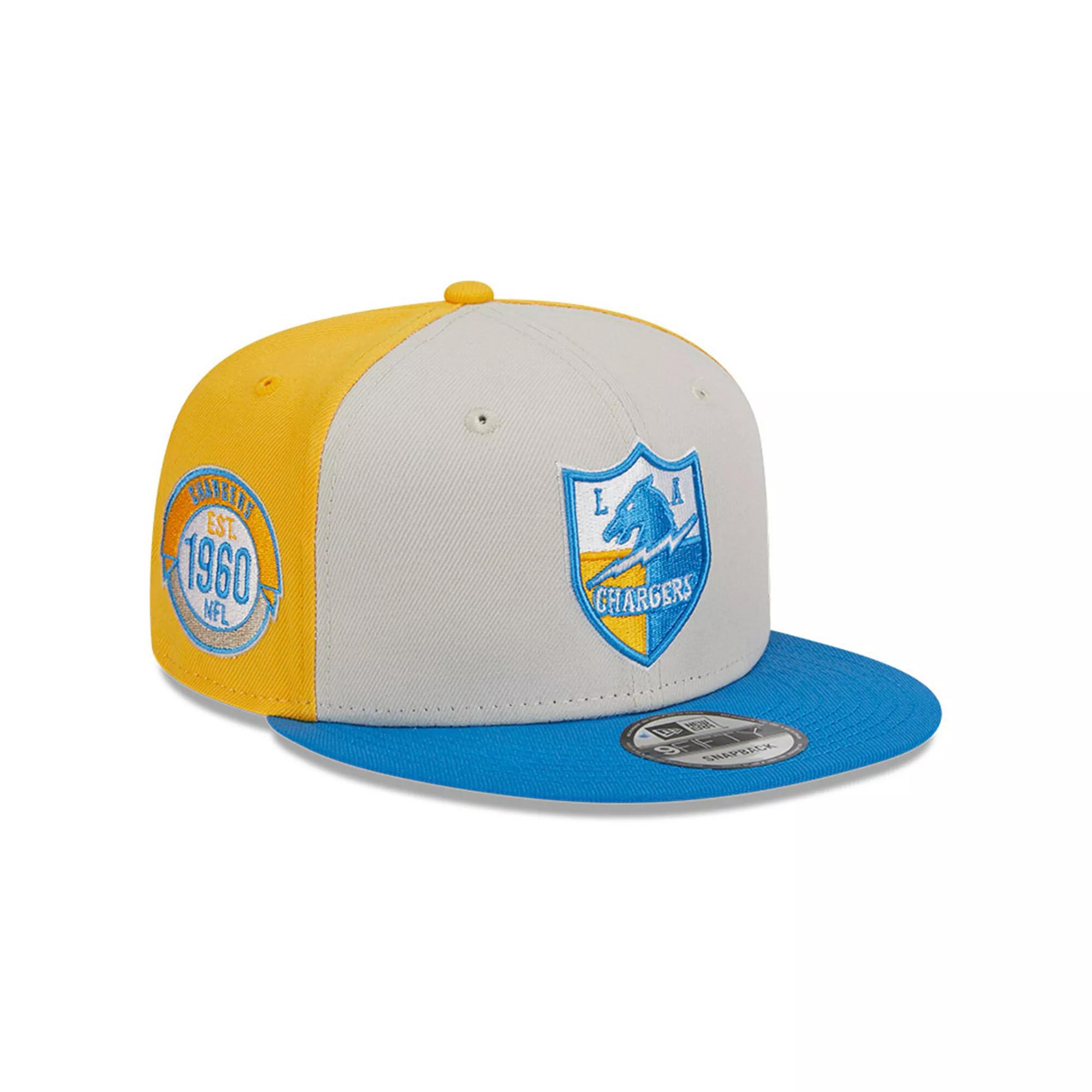 Men's New Era  Cream/Powder Blue Los Angeles Chargers 2023 Sideline Historic 9FIFTY Snapback Hat, Beige Product Image