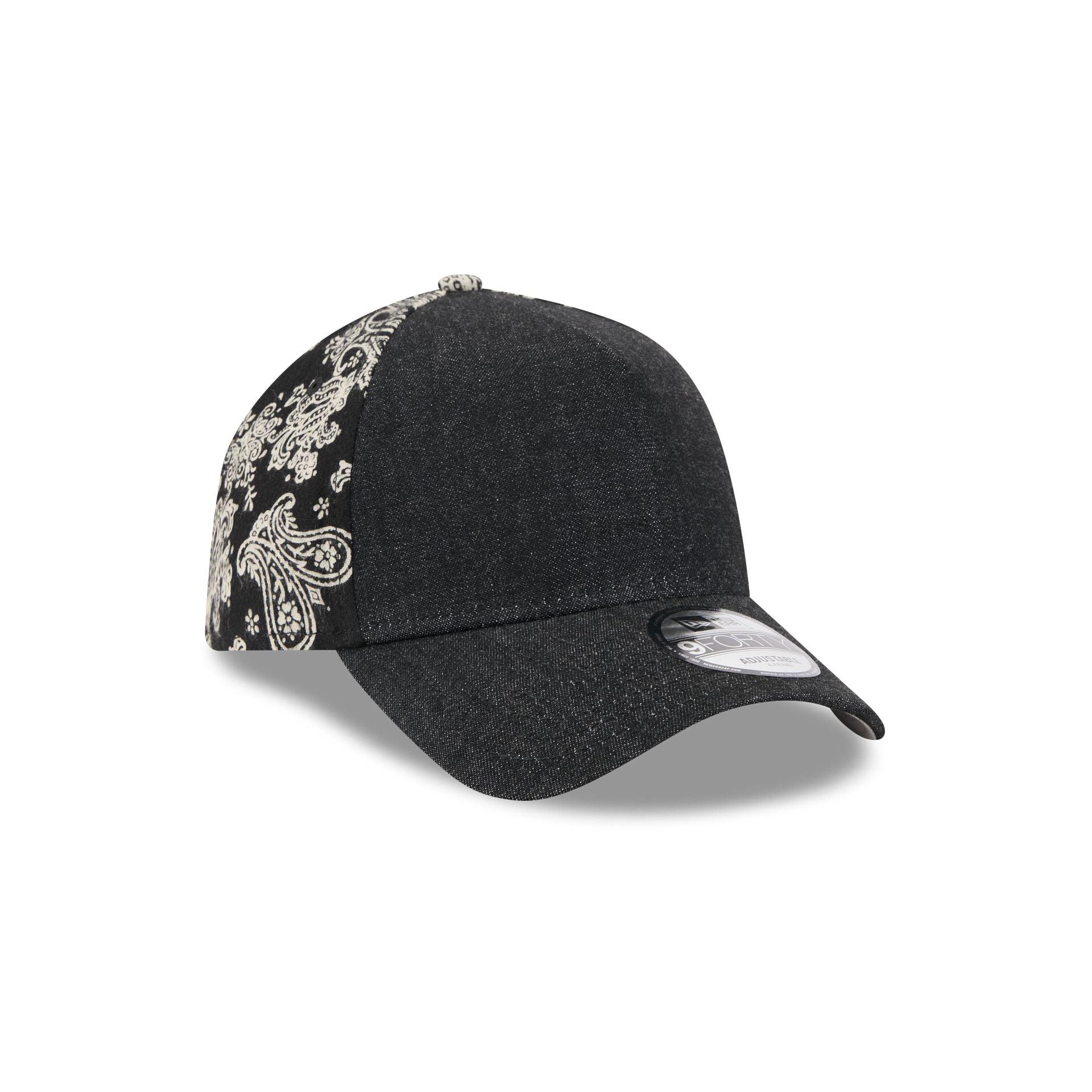 New Era Cap Black Paisley 9FORTY A-Frame Adjustable Hat Male Product Image