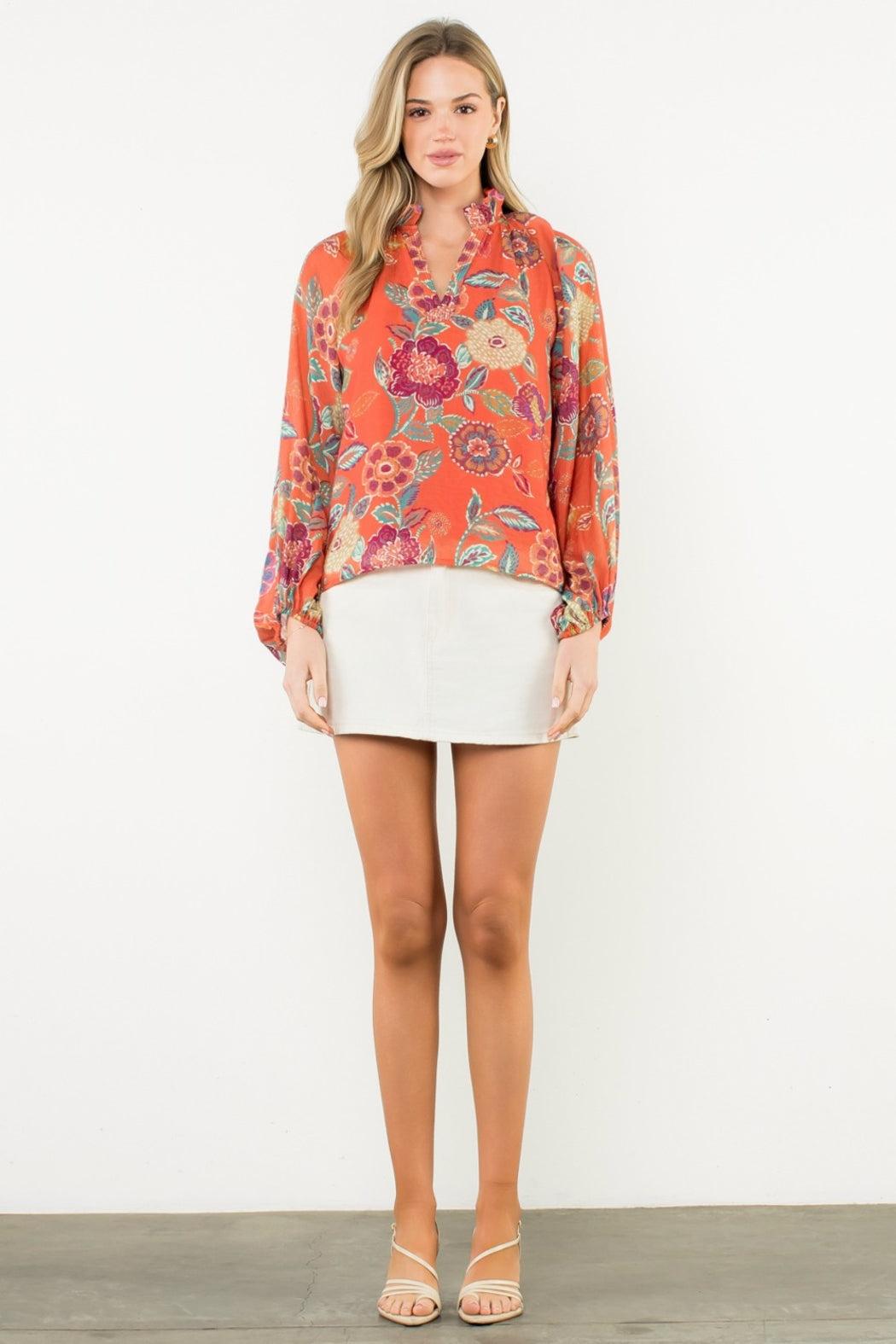 Floral VNeck Top Product Image