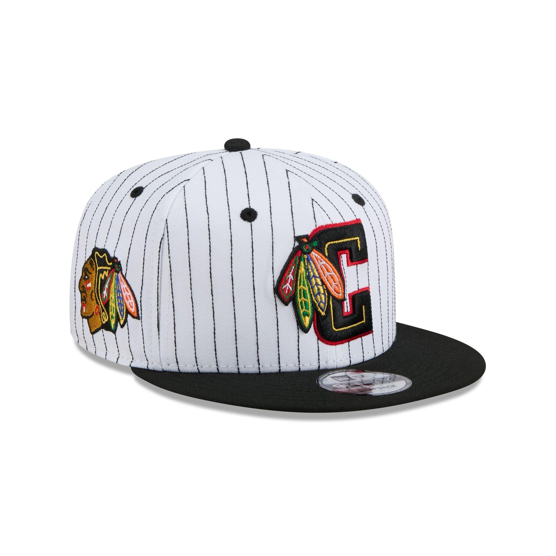Chicago Blackhawks Deceptor Pinstripe 9FIFTY Snapback Hat Male Product Image