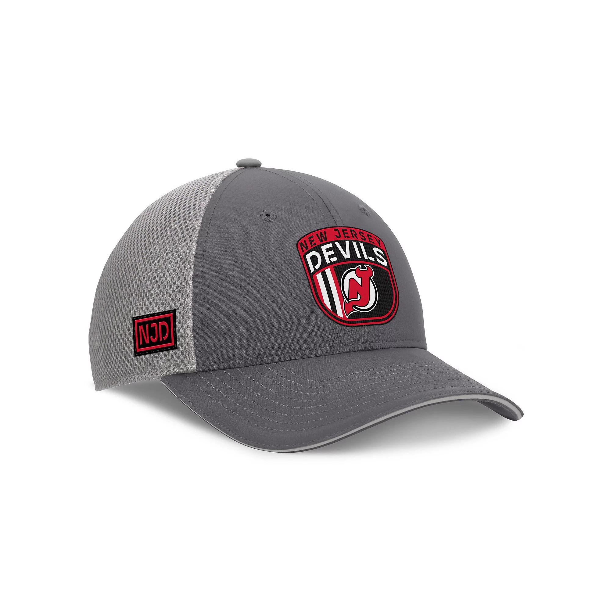 Men's Fanatics Gray New Jersey Devils Home Ice Trucker Adjustable Hat, Nhl Grey Product Image