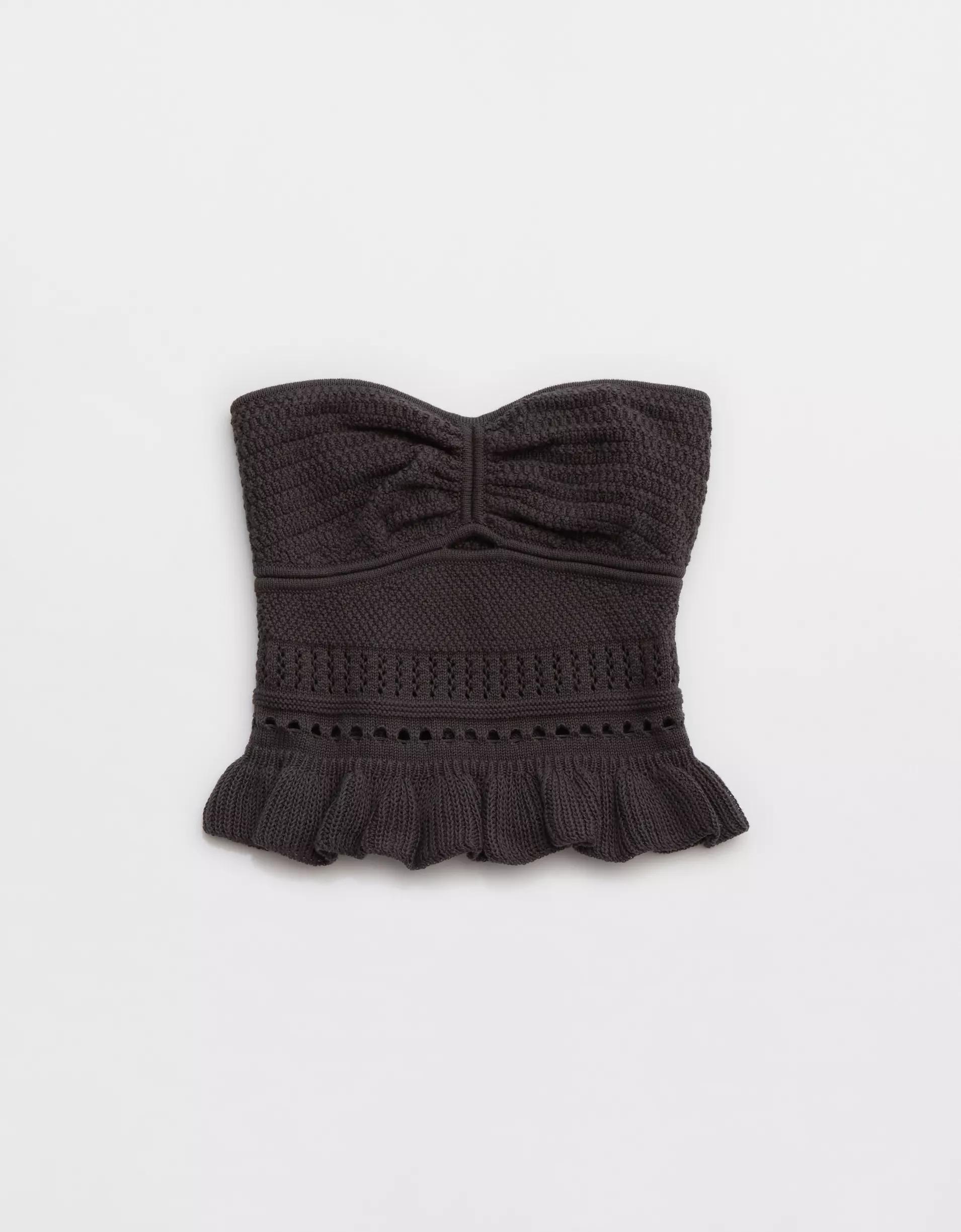 Aerie Peplum Sweater Tube Top Product Image