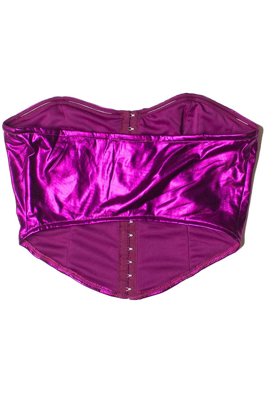Metallic Corset Style Strapless Top Product Image