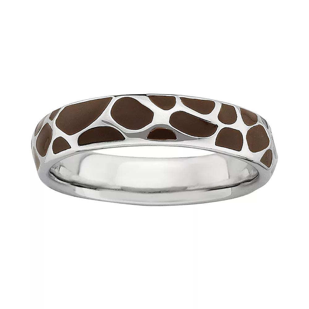 Stacks & Stones Sterling Silver Stack Ring, Women's, Size: 9, Brown Product Image