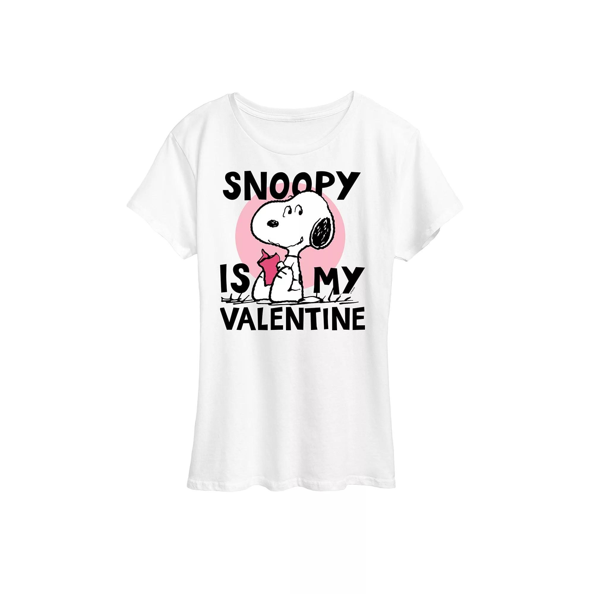 Women's Peanuts Snoopy Is My Valentine Graphic Tee,  Product Image