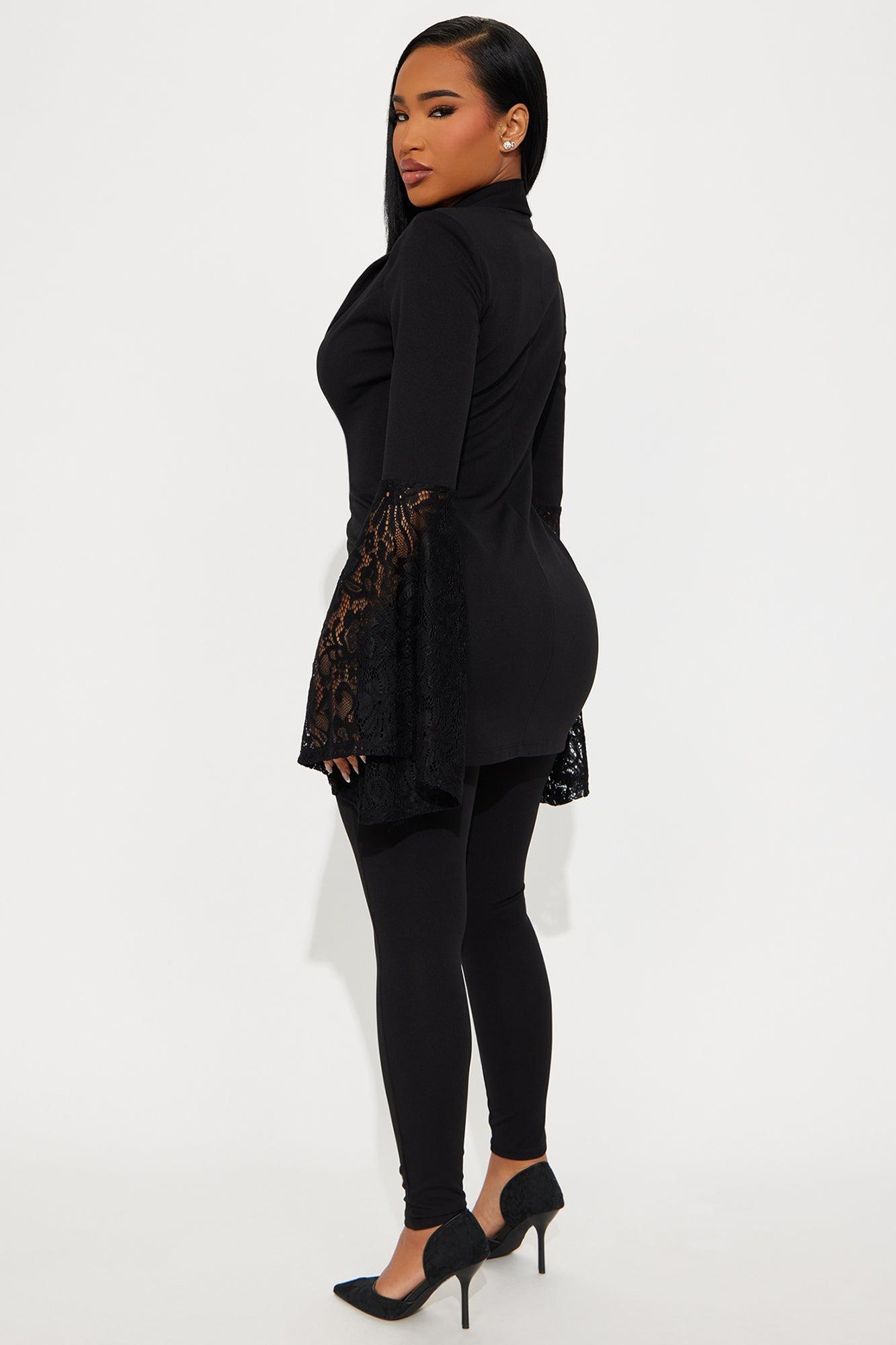 Dark Romance Blazer Pant Set - Black Female Product Image