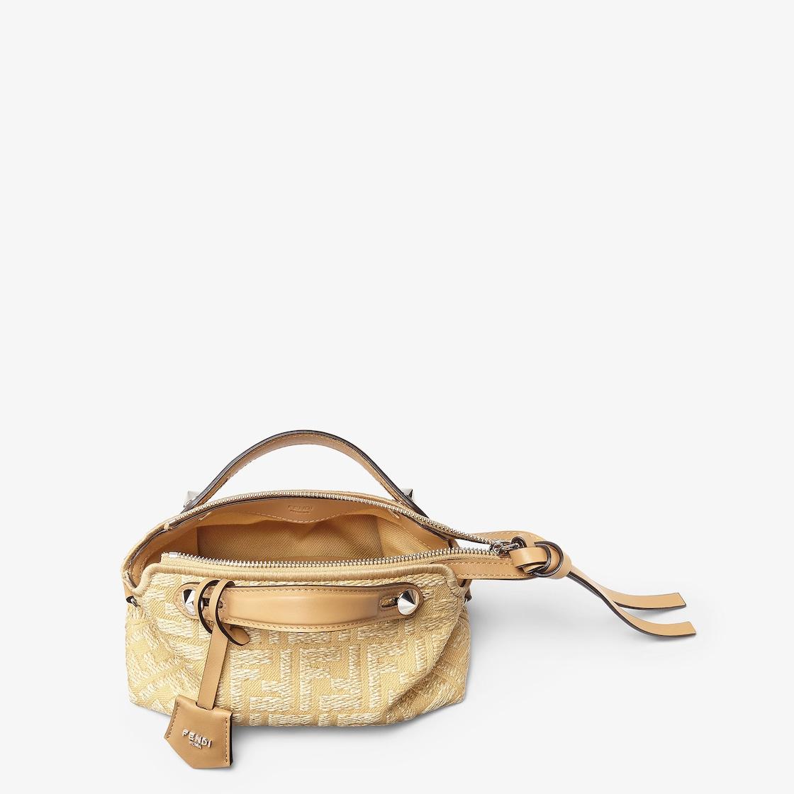 By The Way Soft MiniJacquard fabric mini-bag with raffia FF Product Image