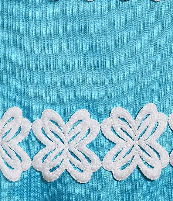 Lilly Pulitzer Davis Vintage Dobby Square Neck Sleeveless Lace Trim Maxi Dress Product Image