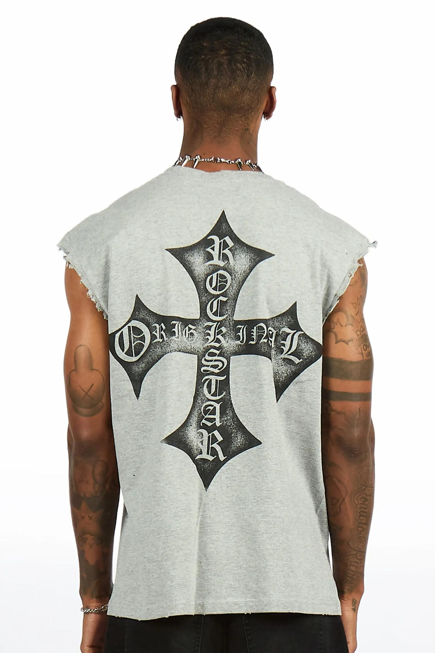 Marizon Grey Cut off Tee Male Product Image