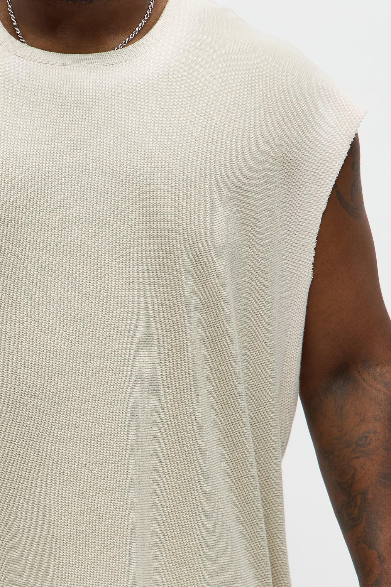 Relaxed Washed Muscle Tank - Grey Male Product Image