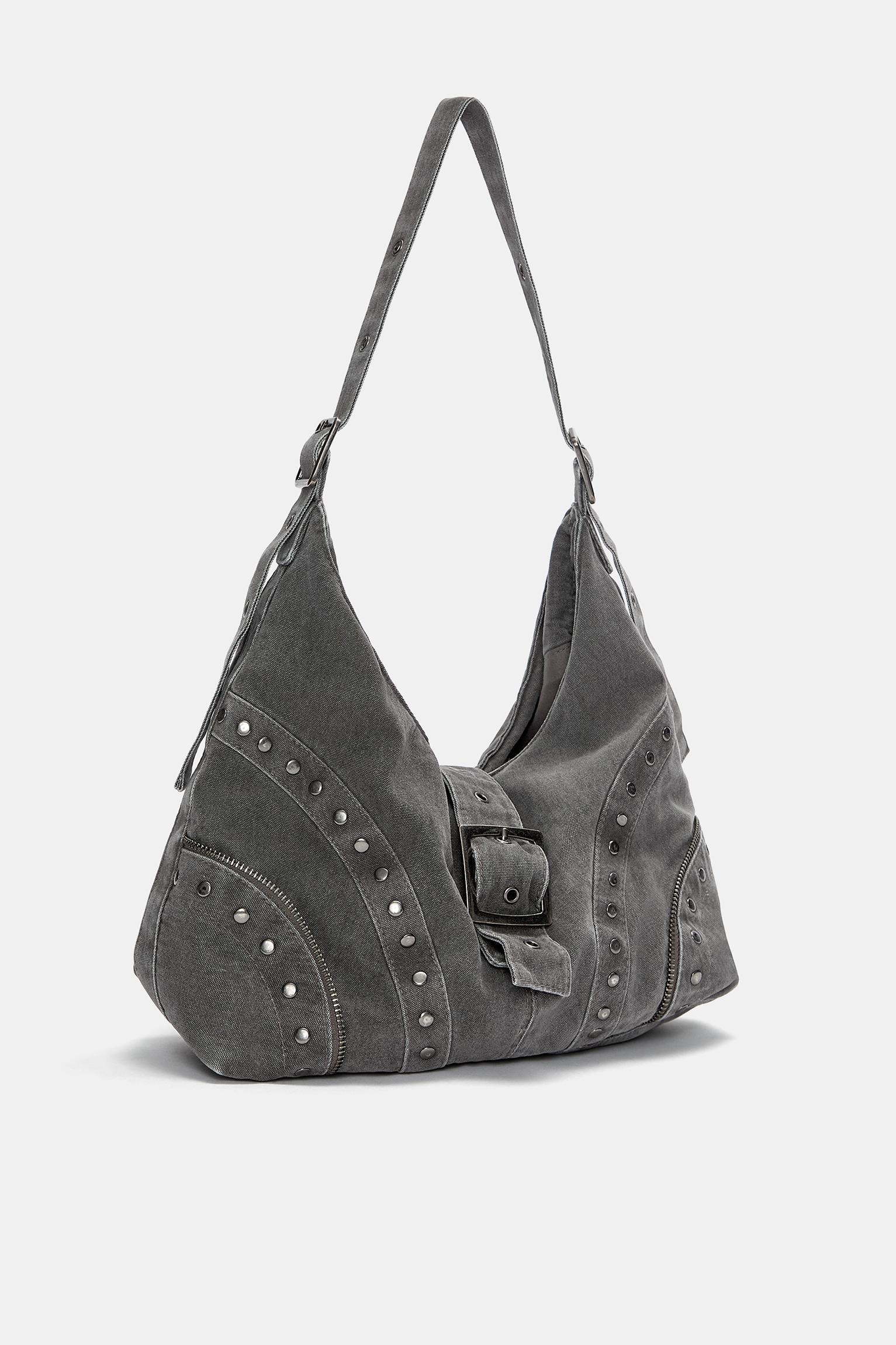 Studded canvas shopper bag Product Image