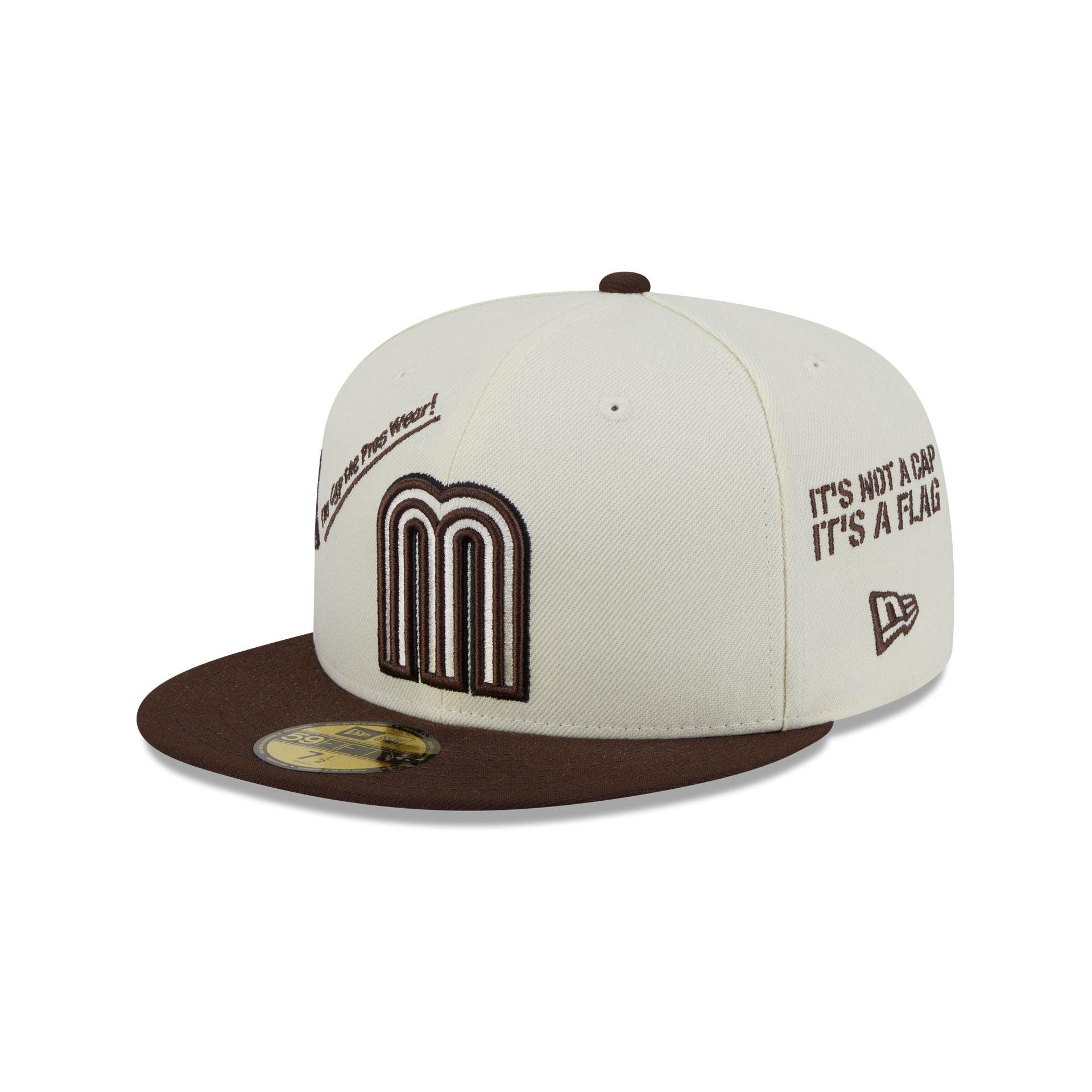 Mexico Baseball New Era Anniversary Logos Brown Visor 59FIFTY Fitted Hat Male Product Image