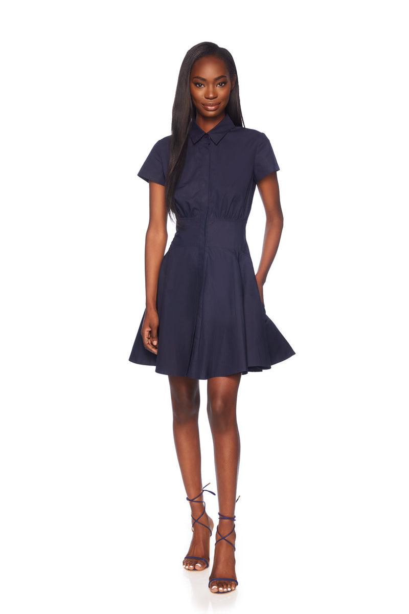 Poplin Shirt Dress- Midnight Product Image