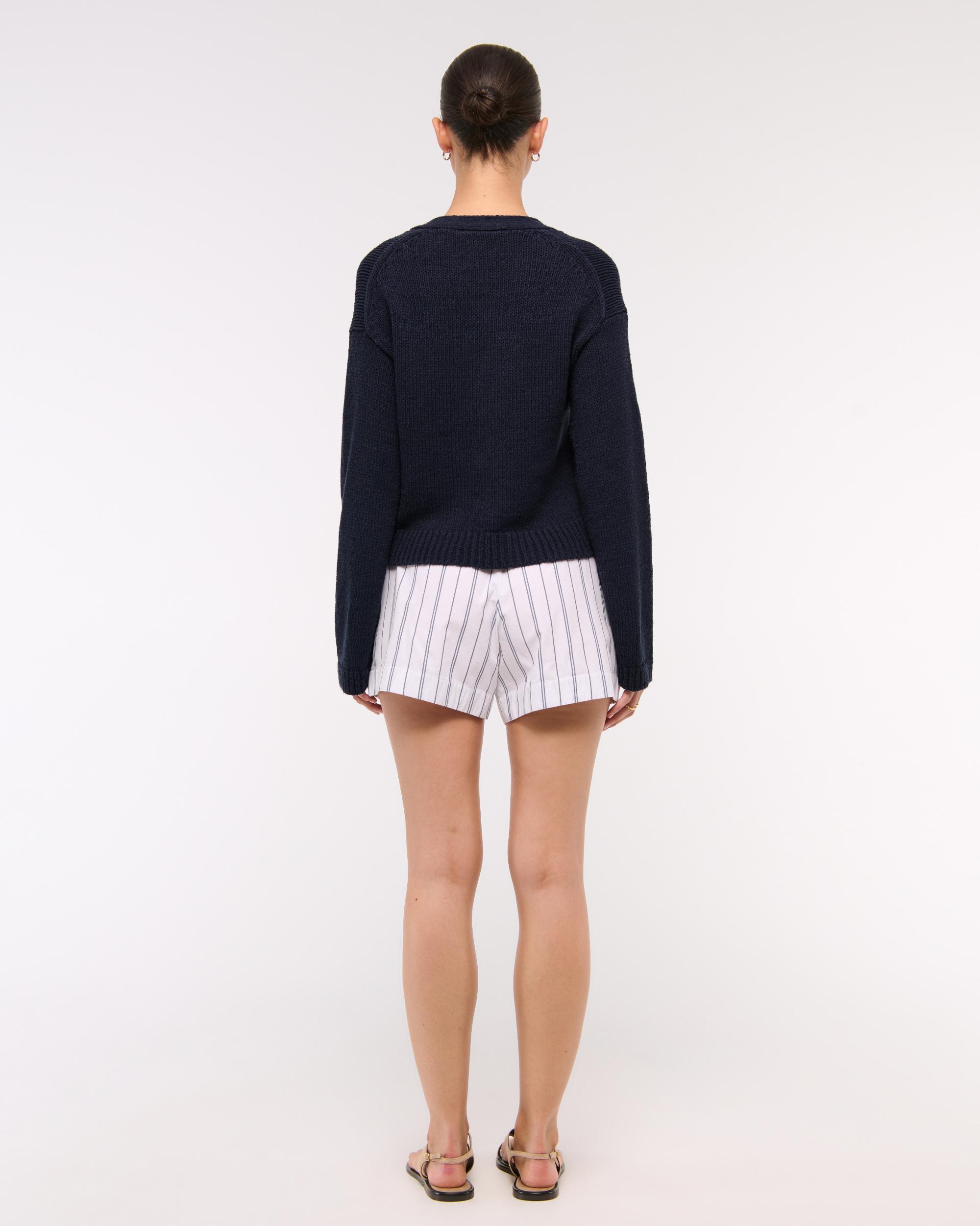 Textural 1-Button Cardigan Product Image