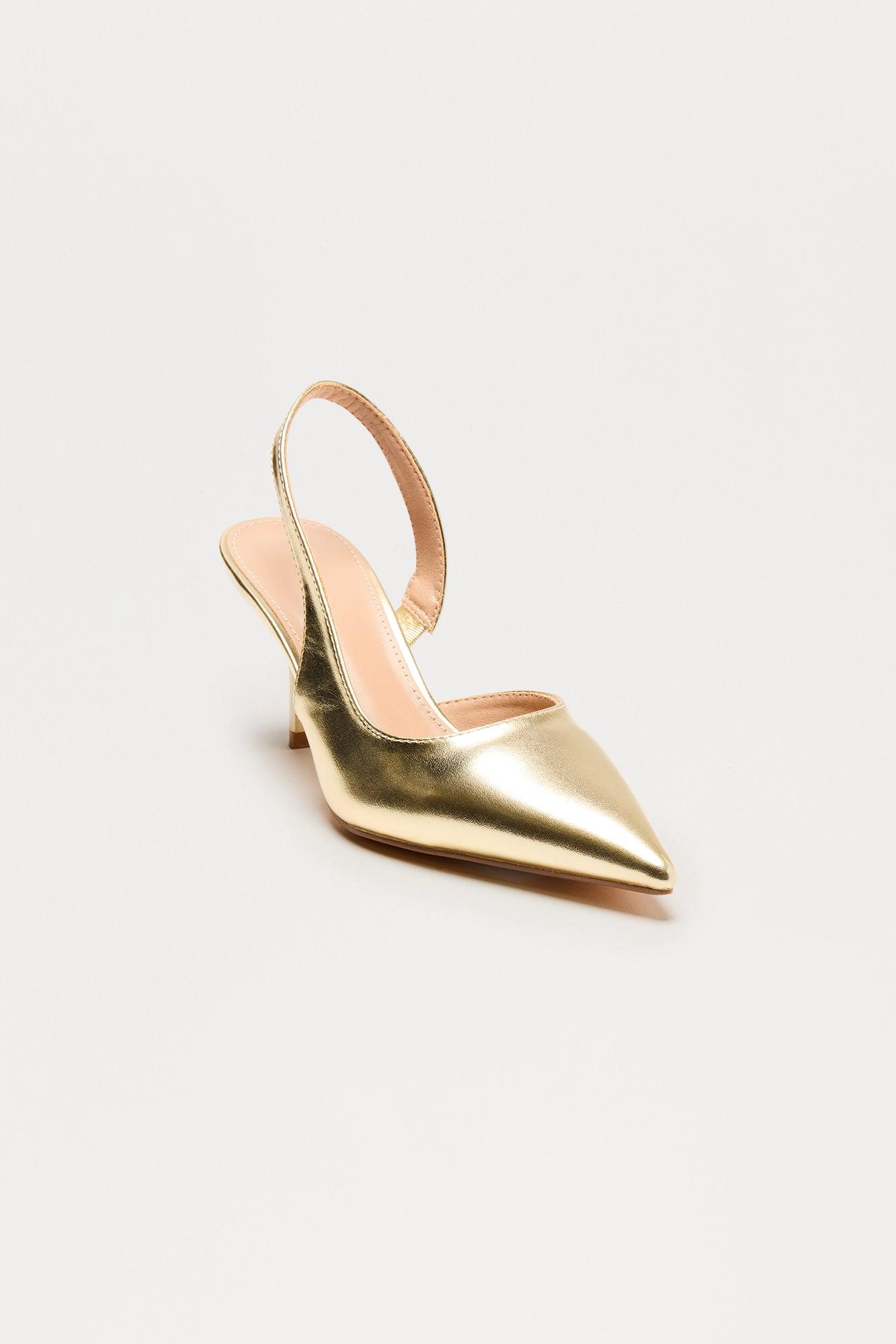 Pam Slingback Pumps - Gold Female Product Image