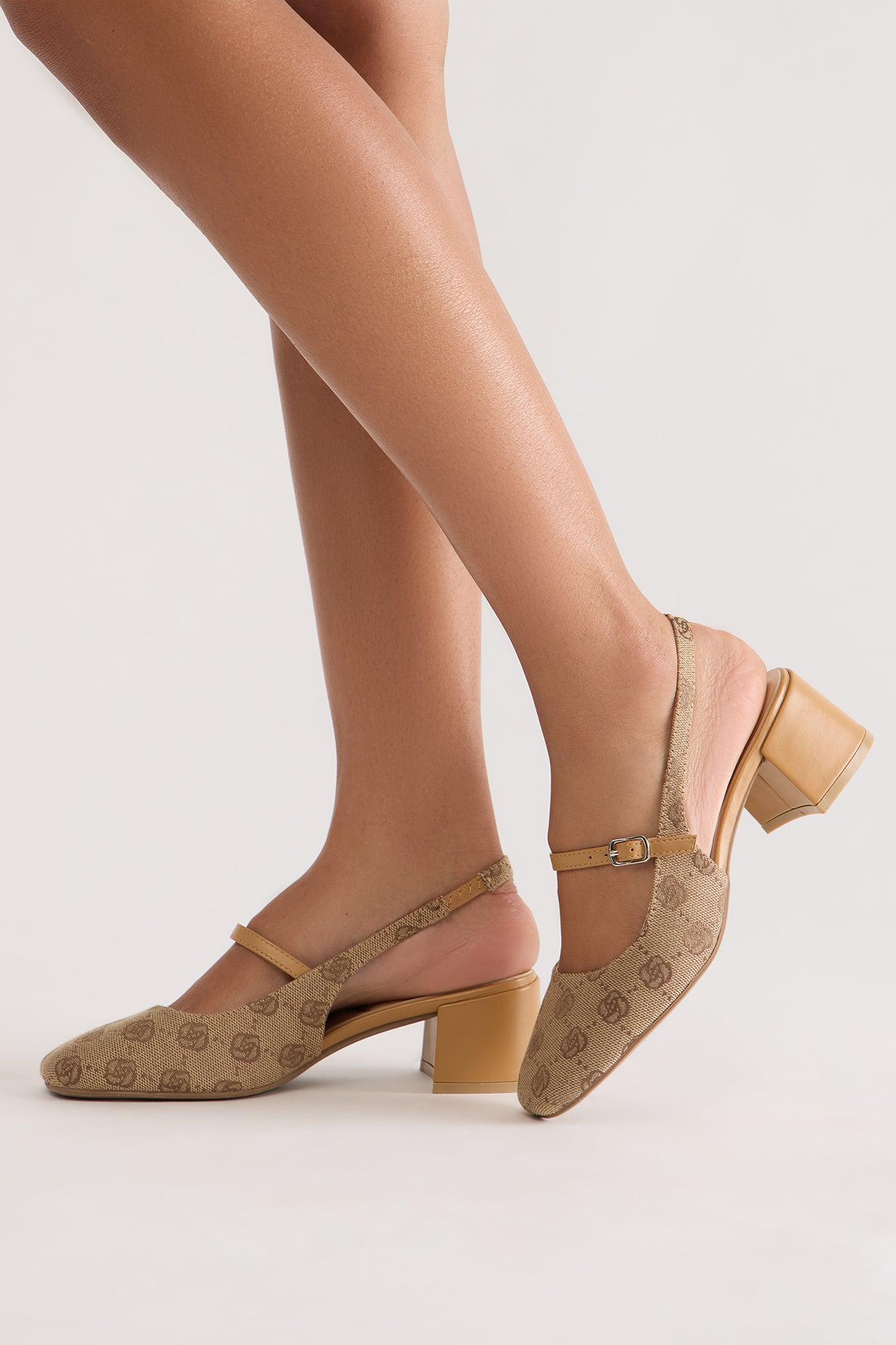 Bina Mary Jane Slingback Pumps - Tan/Multi Product Image