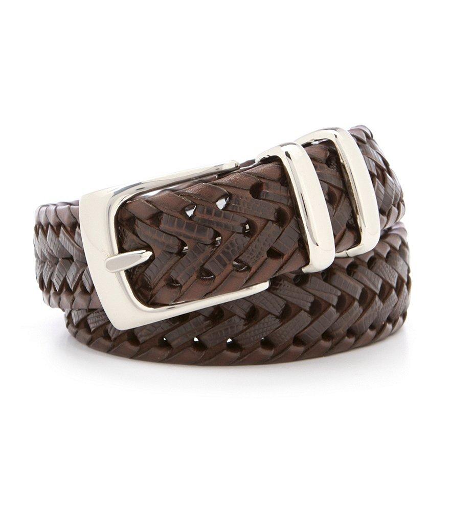 Roundtree  Yorke Braided Double Keeper Leather Belt Product Image