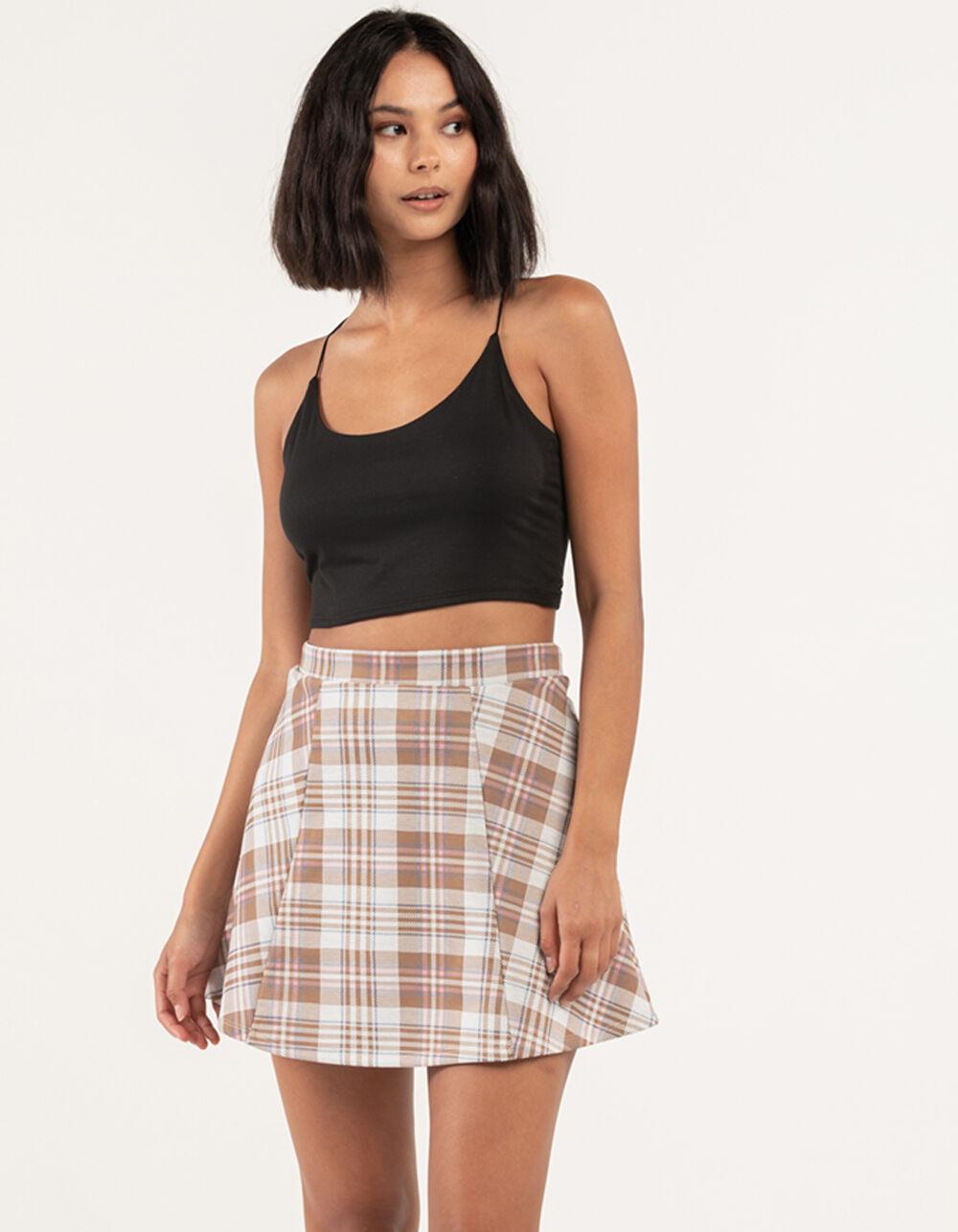 RSQ A Line Knit Skirt - BROWN COMBO Product Image