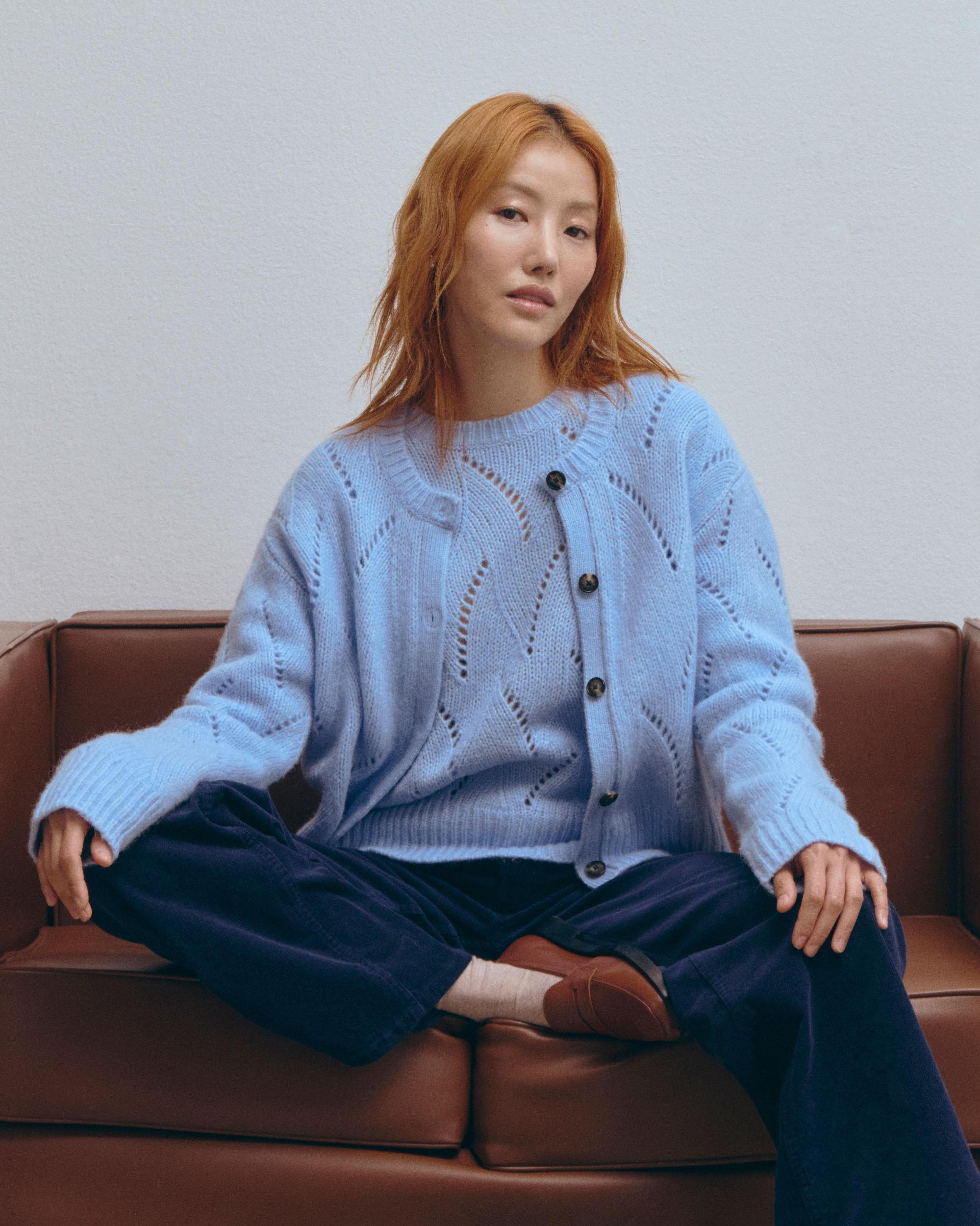 Womens Pointelle Sweater in Cloud by Everlane Product Image